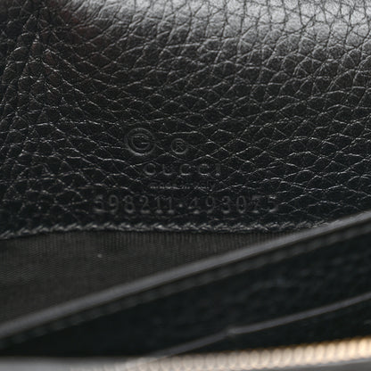 Gucci Pebbled Calfskin Soho Wallet On Chain Black 6 of 9