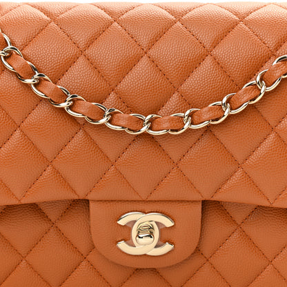 Chanel Caviar Quilted Medium Double Flap Light Brown 8 of 10