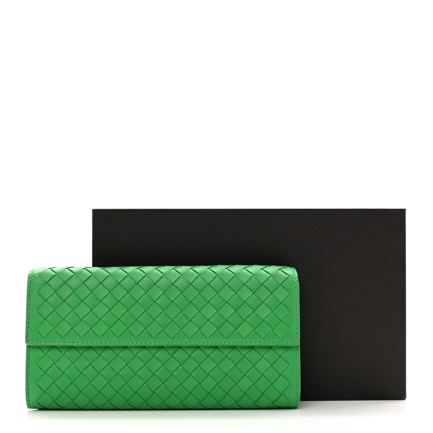 Nappa Intrecciato Continental Flap Wallet Parakeet