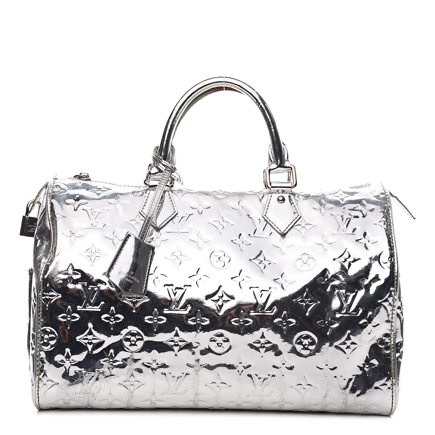 Louis Vuitton Monogram Miroir Speedy 30 Silver 1 of 22