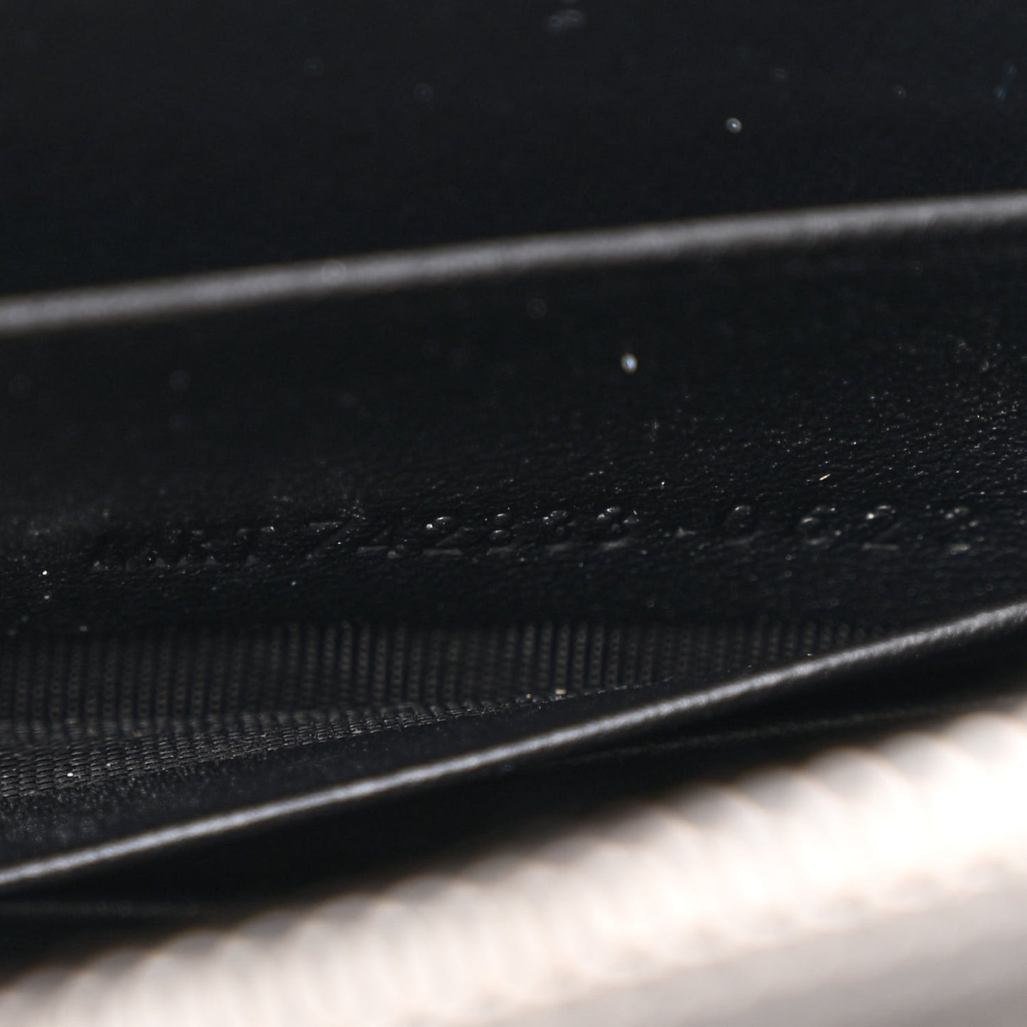 Metallic Smooth Calfskin Classic Monogram Kate Tassel Chain Wallet Grey