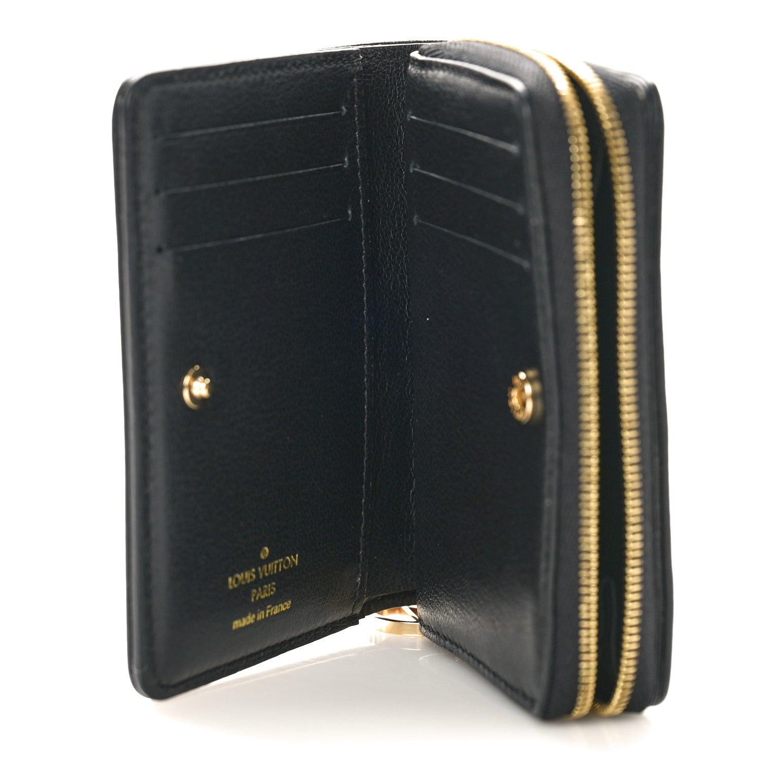 Louis Vuitton Lambskin Embossed Monogram Lou Coussin Wallet Black 5 of 9