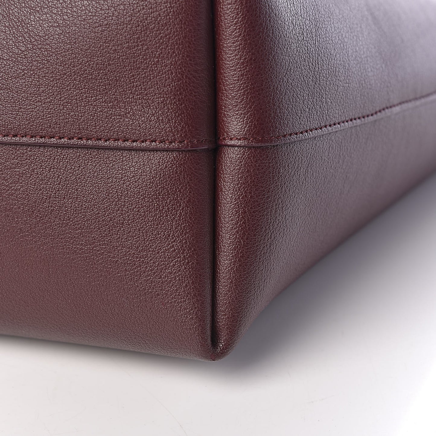 Calfskin Large Shopping Tote Bordeaux