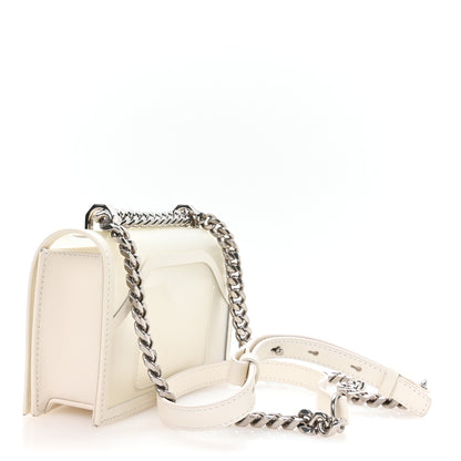 Alexander McQueen Polyurethane Calfskin Transparent Jeweled Knuckle Satchel Clear White 3 of 9