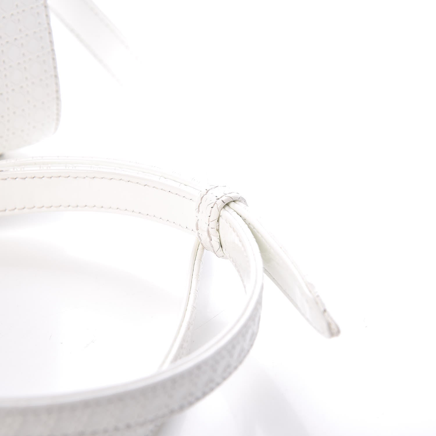 Christian Dior Patent Micro-Cannage Mini Lady Dior White 7 of 12