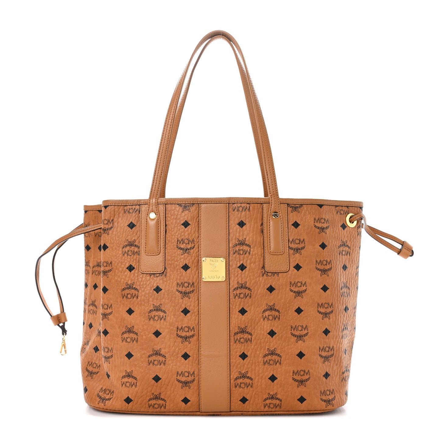 Visetos Medium Liz Reversible Shopper Tote Cognac