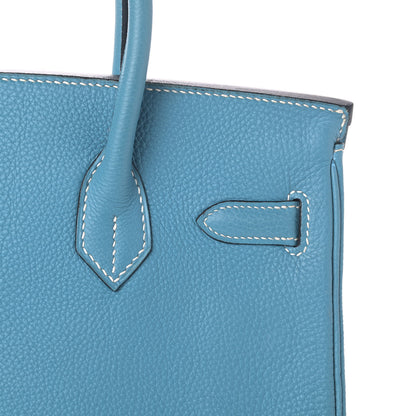 Hermes Togo Birkin 30 Blue Jean 8 of 28