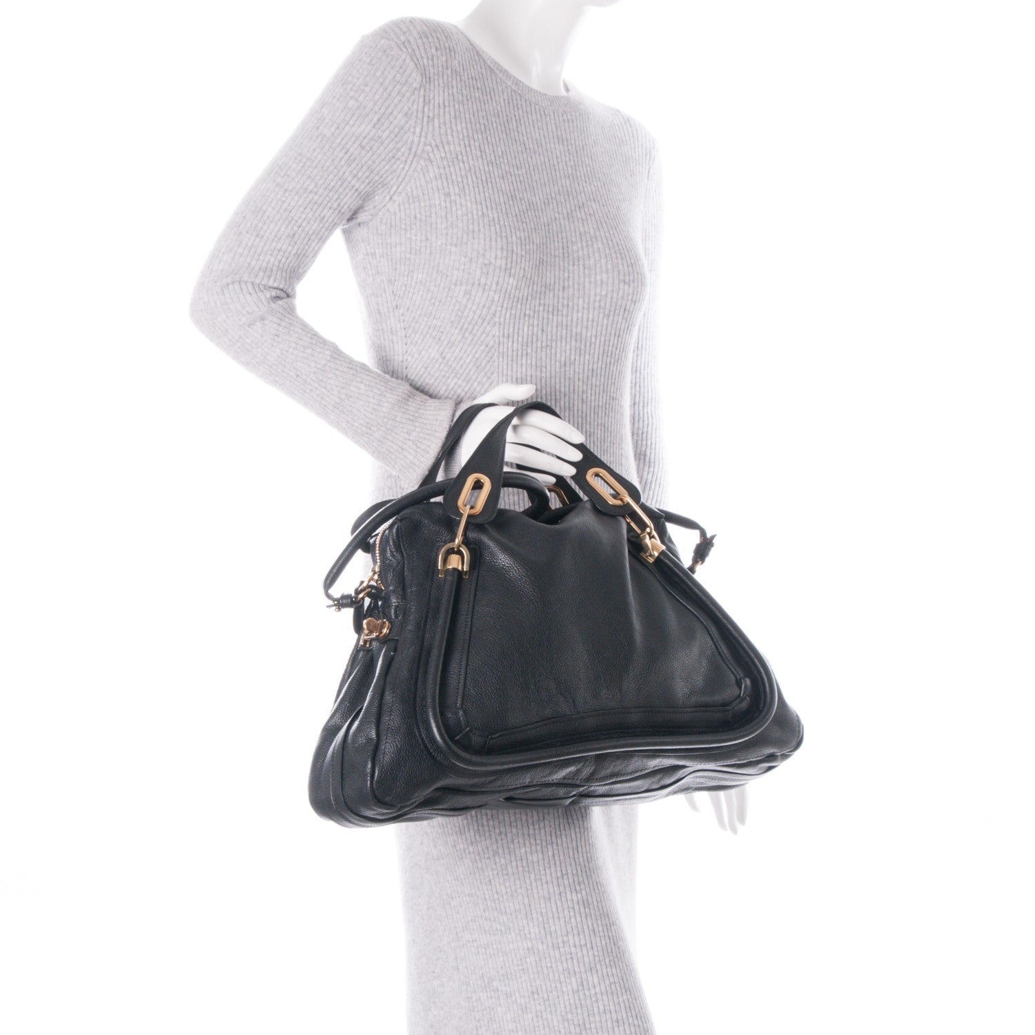 Chloe Calfskin Large Paraty Black 3 of 9