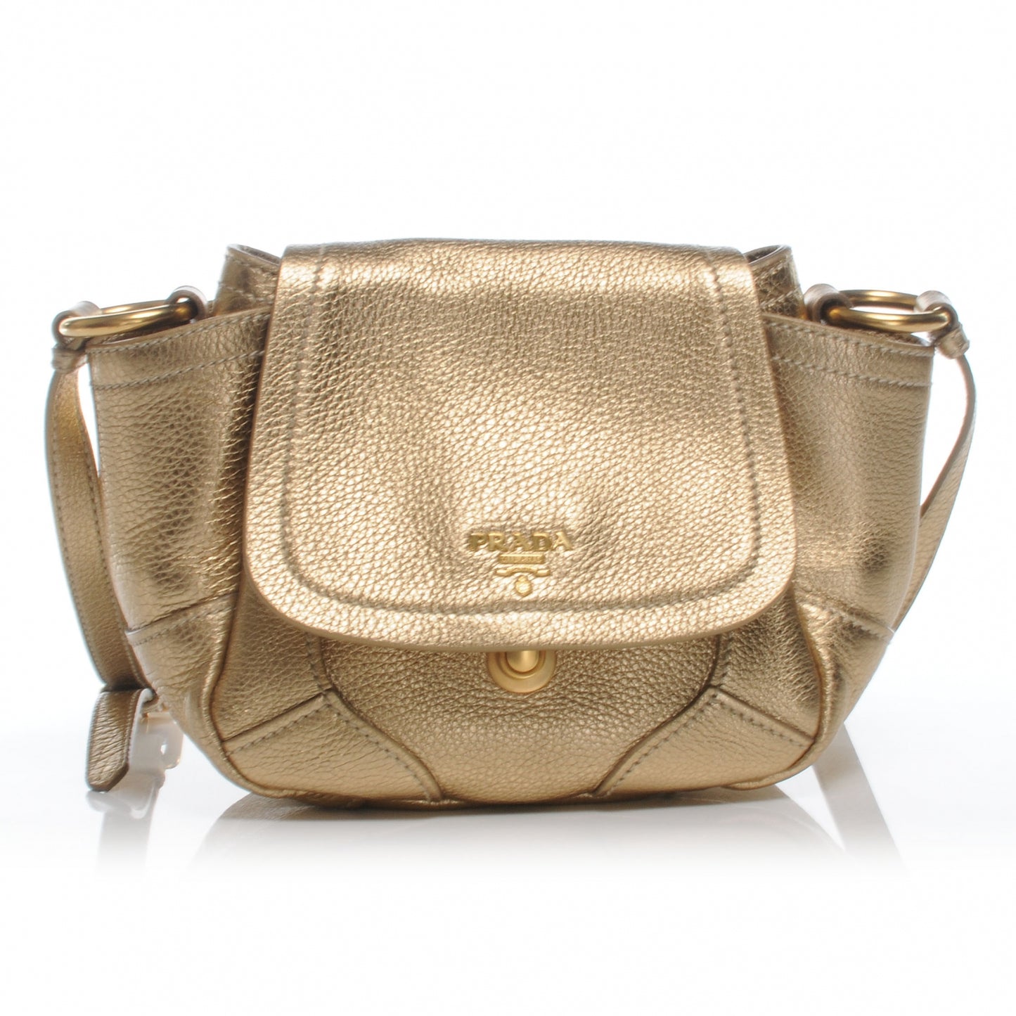 Vitello Daino Crossbody Bag Platino