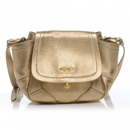 Prada Vitello Daino Crossbody Bag Platino 1 of 9