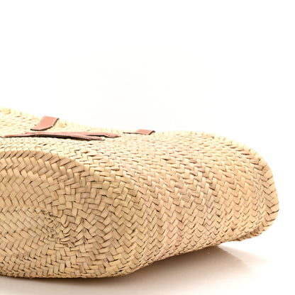 Celine Raffia Calfskin Triomphe Medium Panier Tan 8 of 9