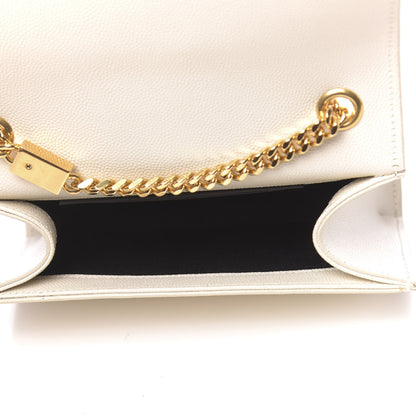 Saint Laurent Grain De Poudre Small Monogram Kate Satchel Blanc Vintage 5 of 9
