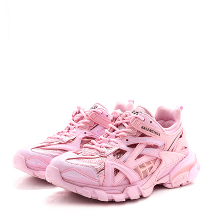 Balenciaga Rubber Mesh Monocolor Clear Sole Womens Track.2 Open Sneakers 39 Pink 4 of 10