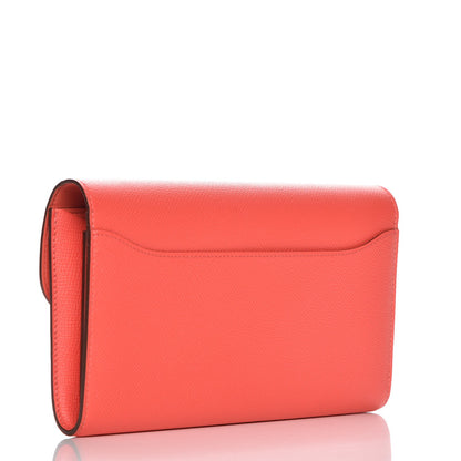 Hermes Epsom Constance Long Wallet Rose Jaipur 3 of 20
