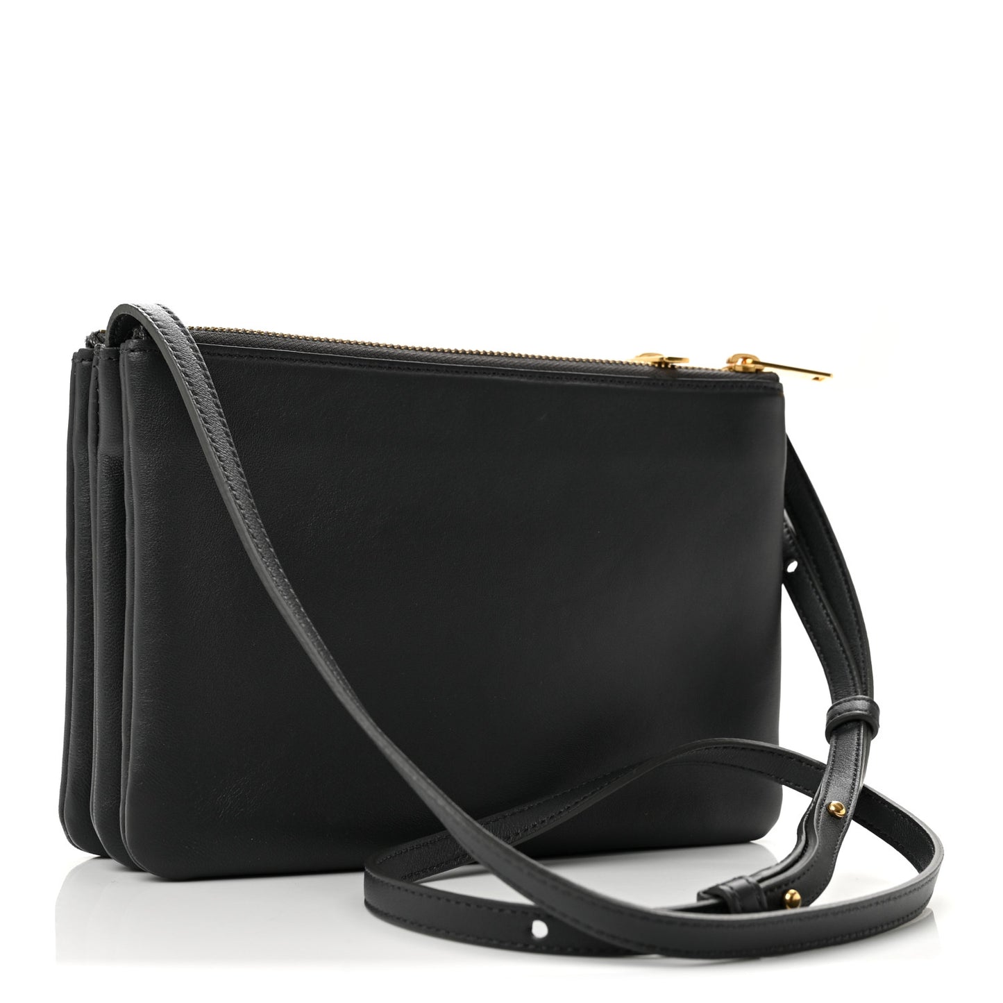 Lambskin Large Trio Crossbody Bag Grey