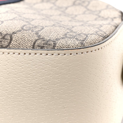 Gucci GG Supreme Monogram Textured Calfskin Web Small Ophidia Camera Bag Beige Ebony Mystic White 14 of 14