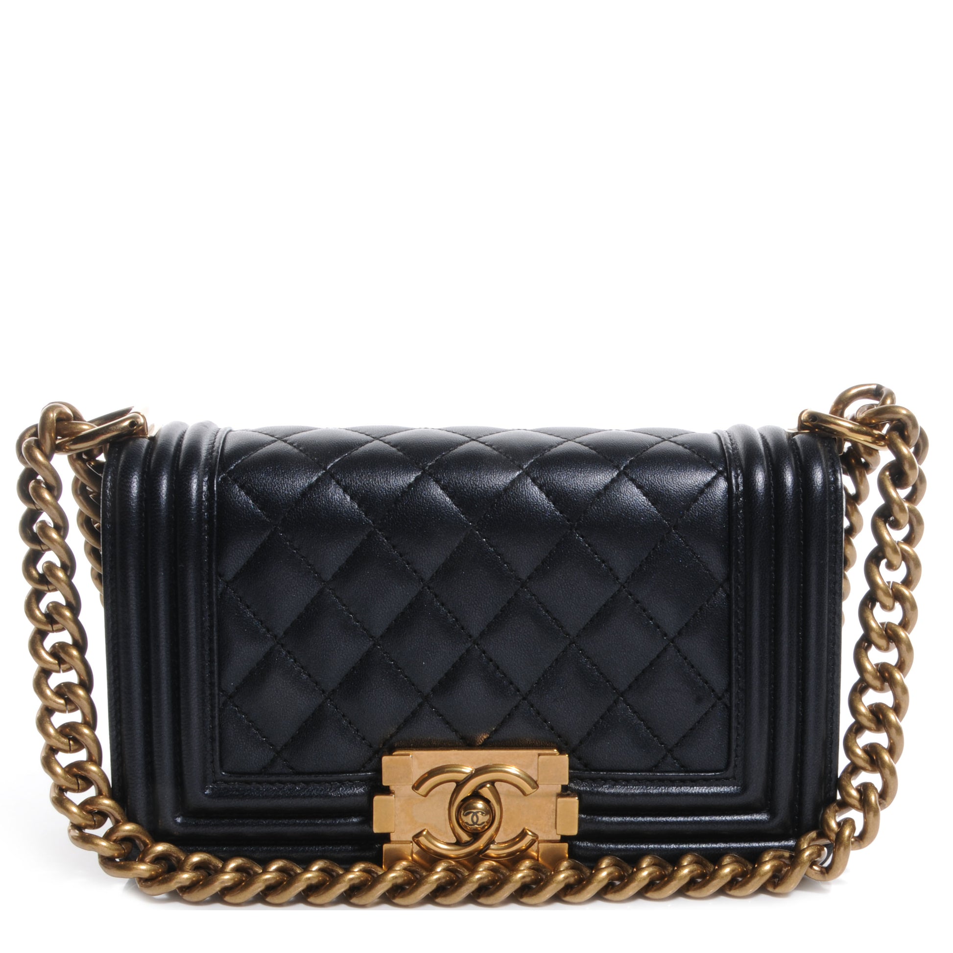 Chanel Lambskin Quilted Small Boy Flap Black 1 of 10