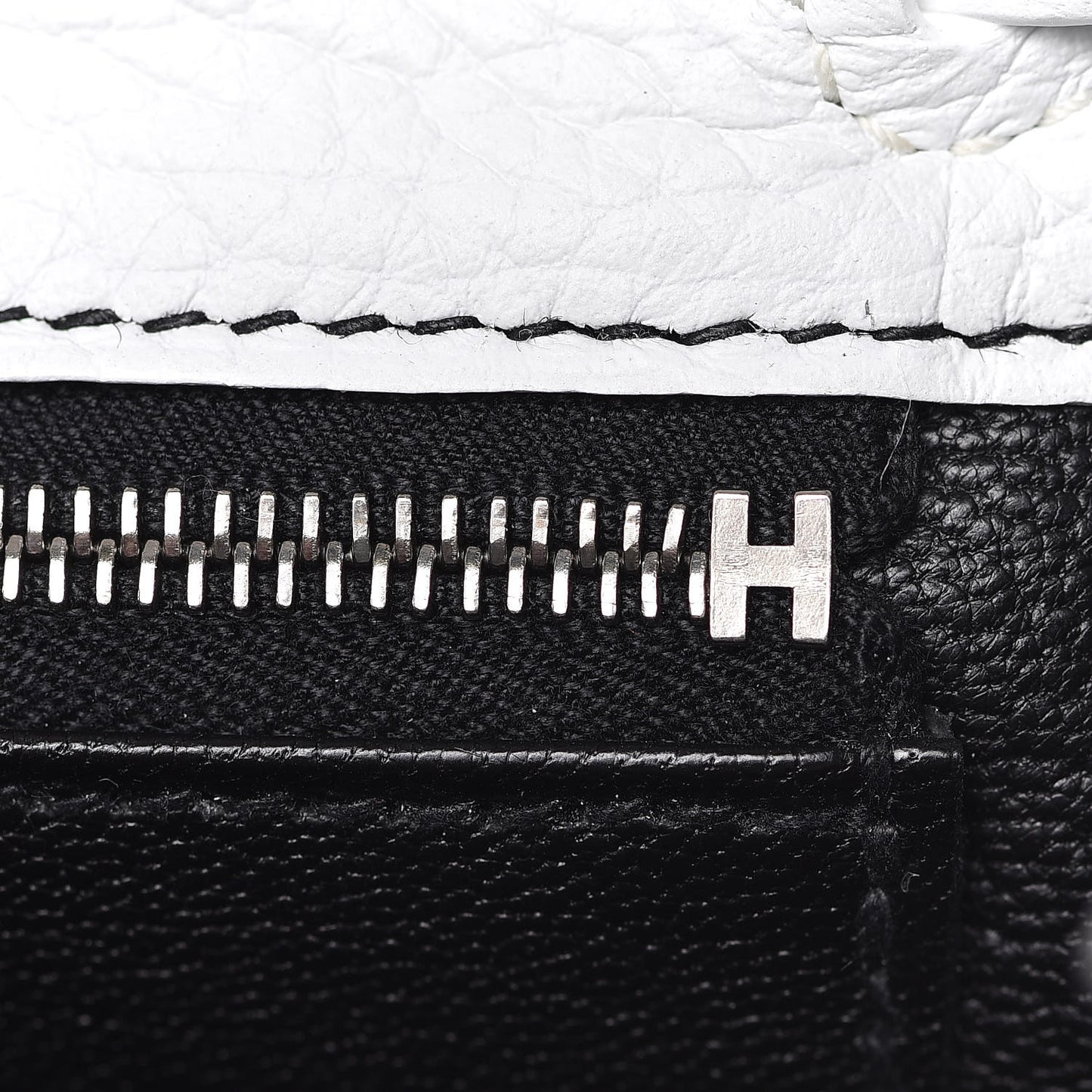 Taurillon Clemence Horseshoe Kelly Retourne 25 White Black