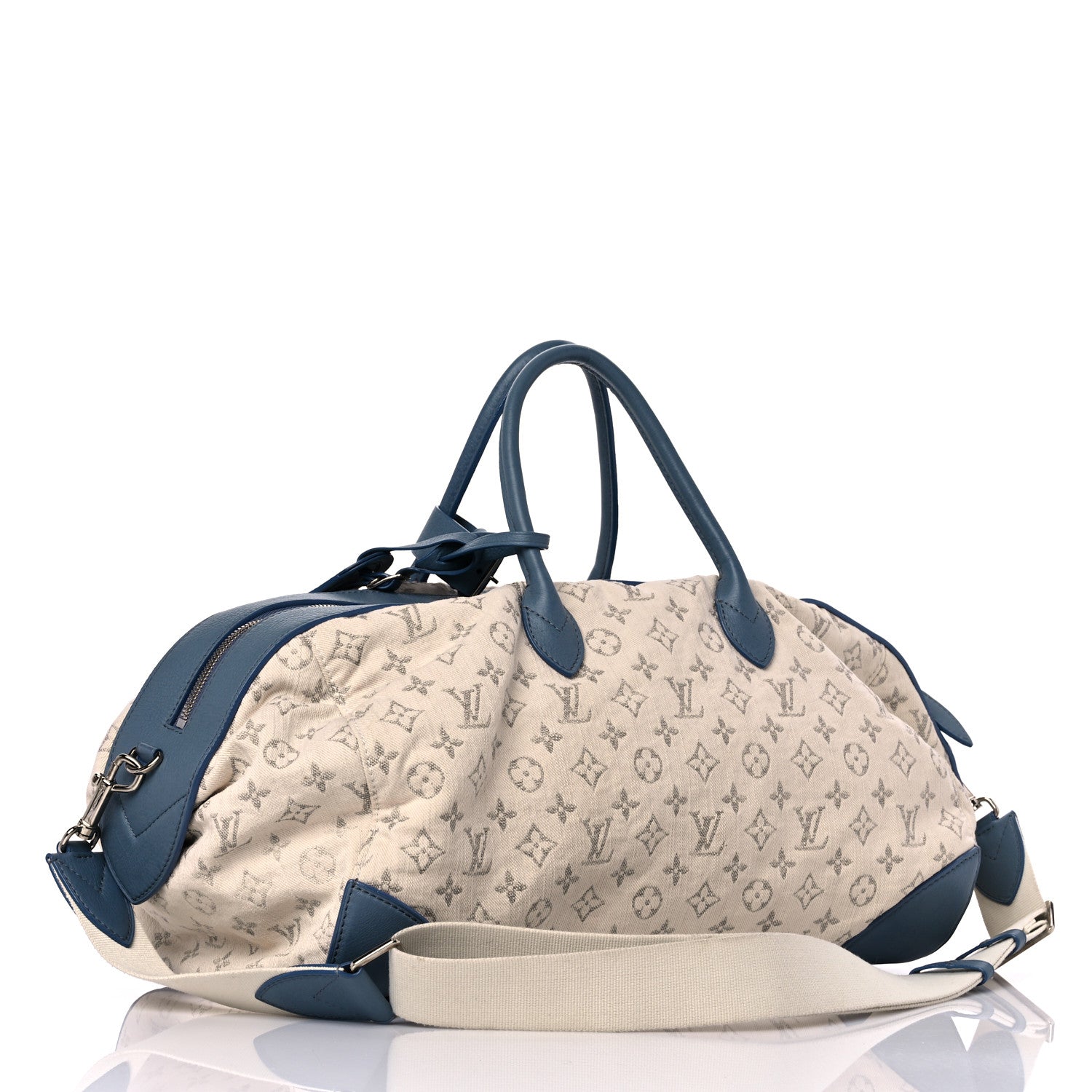 Louis Vuitton Monogram Denim Speedy Round Blue 3 of 20