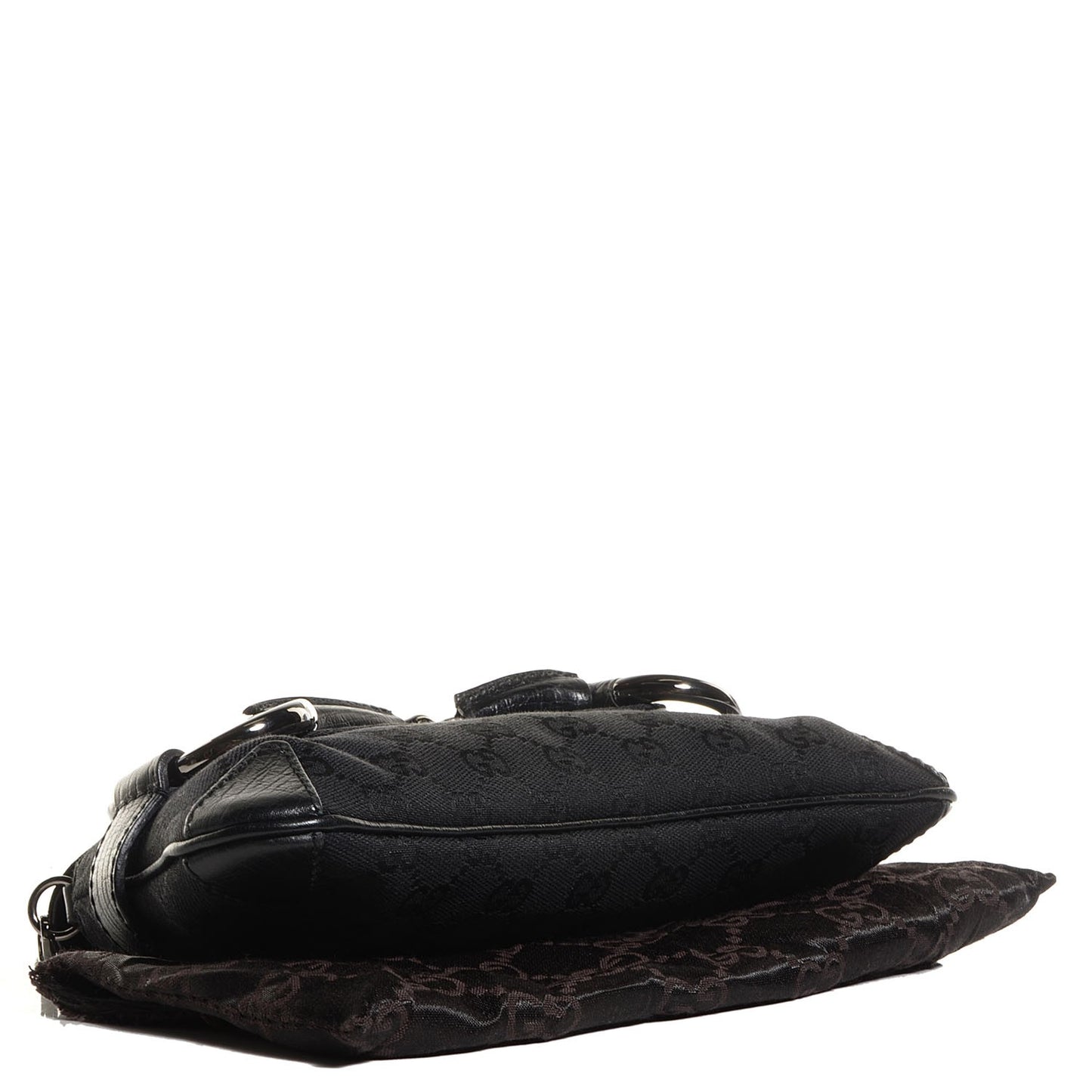 Monogram Horsebit Clutch Black