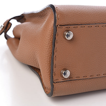 Fendi Cuoio Romano Selleria Bi-Color Medium Peekaboo Iconic Satchel Mou Deserto 11 of 12