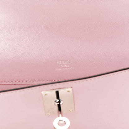 Hermes Swift Kelly Cut Clutch Pochette Rose Sakura 6 of 10