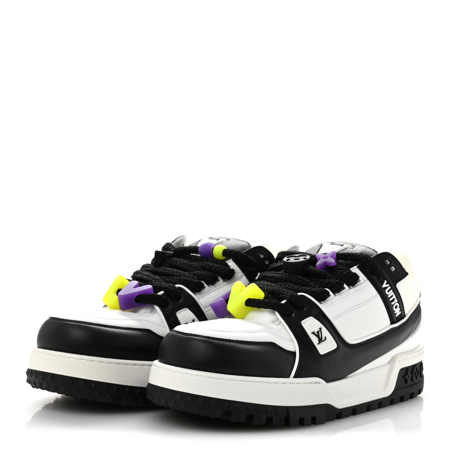 Louis Vuitton Calfskin Mens LV Trainer Maxi Sneakers 10.5 Black 4 of 9