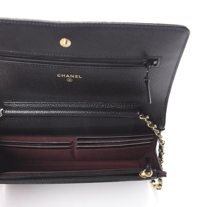 Chanel Caviar Quilted Wallet On Chain WOC Black 4 of 9