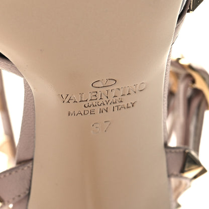 Valentino Garavani Patent Nappa Rockstud Ankle Strap 65mm Pumps 37 Black Poudre 6 of 9