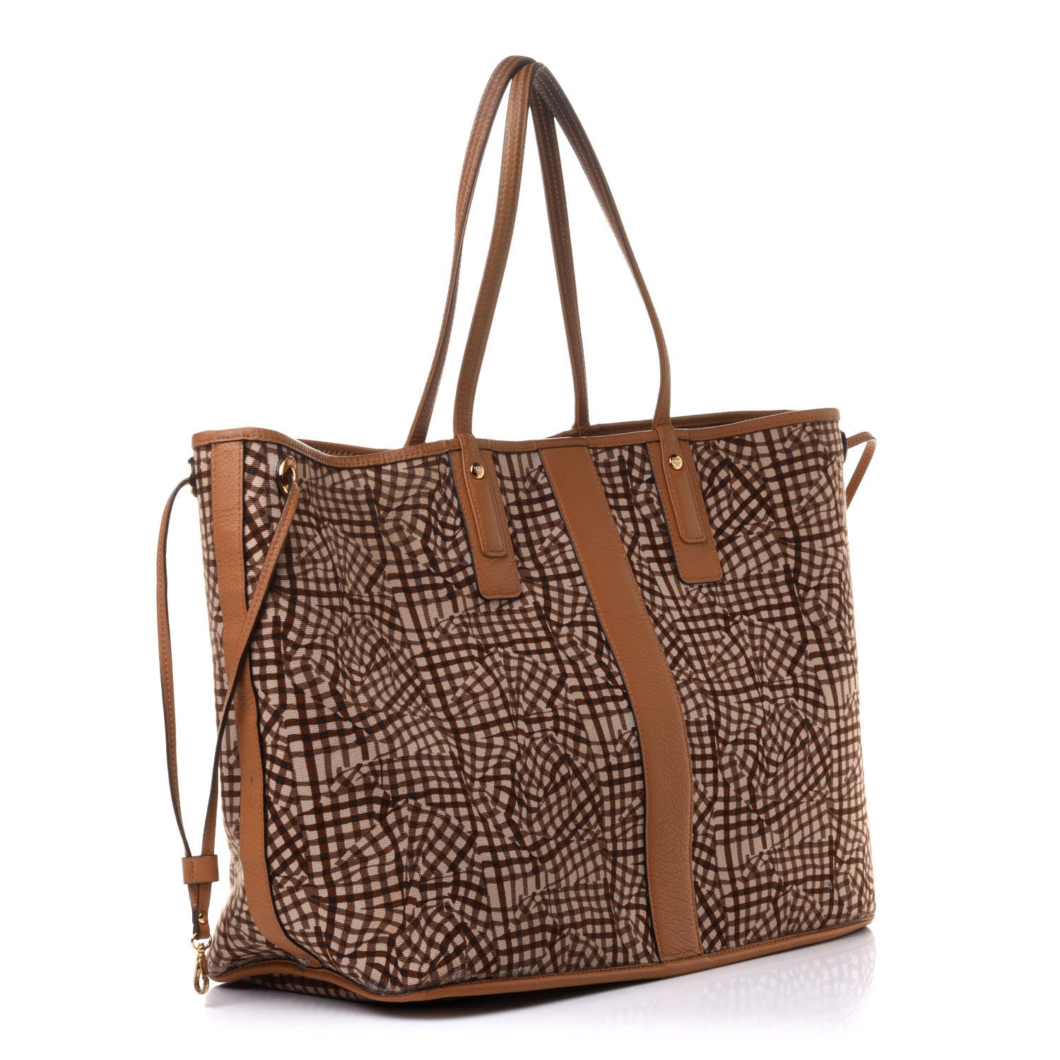 MCM Visetos Large Liz Reversible Shopper Tote Cognac 5 of 17