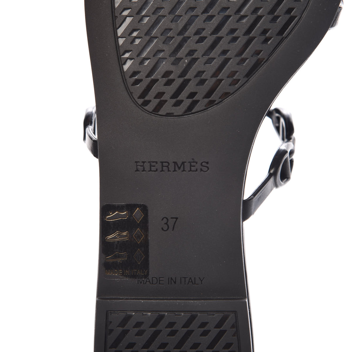 Rubber Chaine d'Ancre Rivage Sandals 37 Black