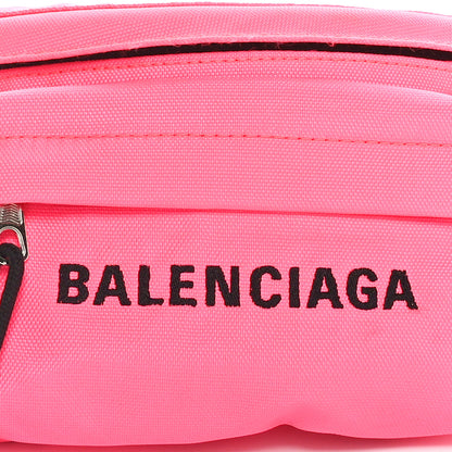 Balenciaga Textured Sport Nylon Logo Wheel Belt Bag Acid Pink 7 of 9