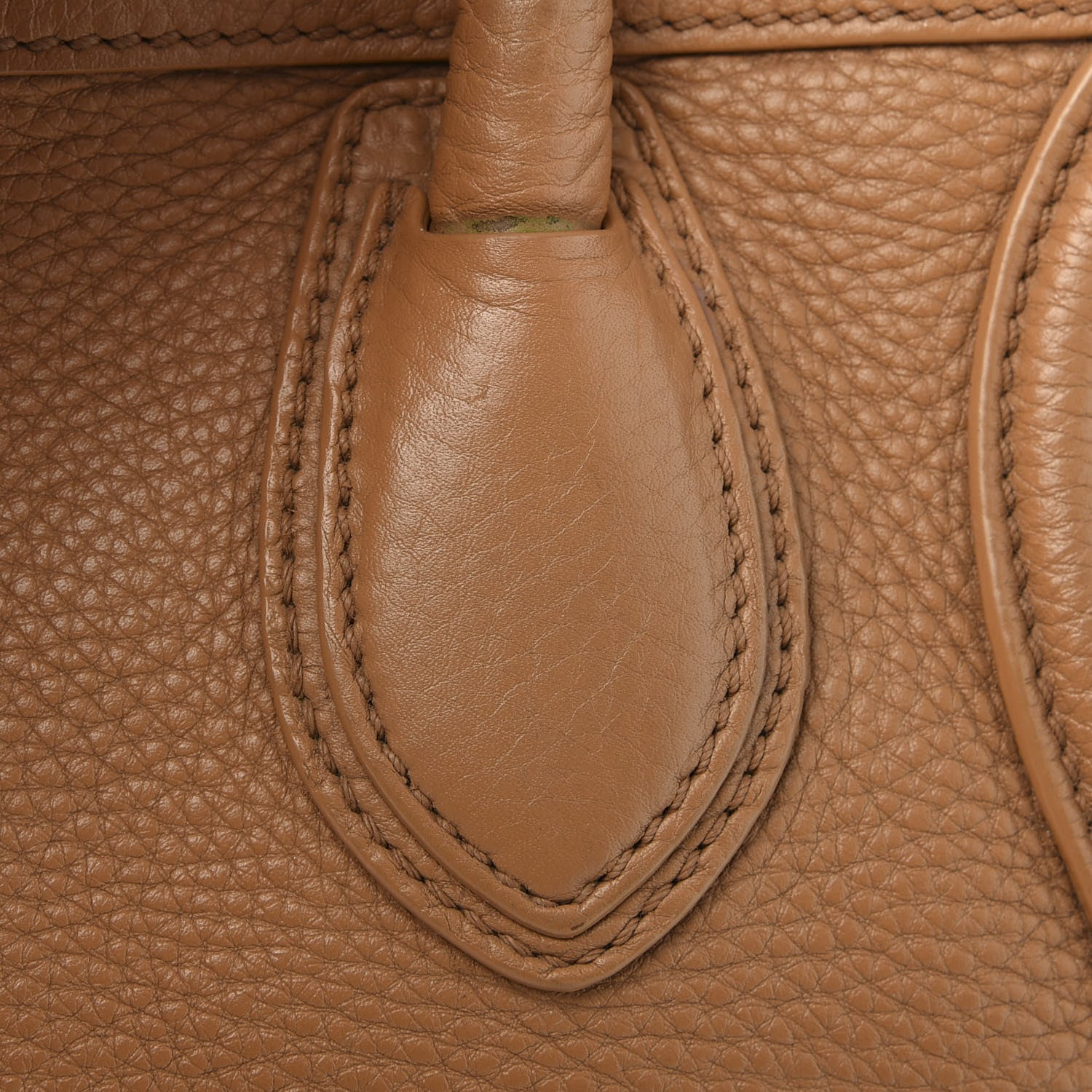 Celine Drummed Calfskin Mini Luggage Camel 14 of 15