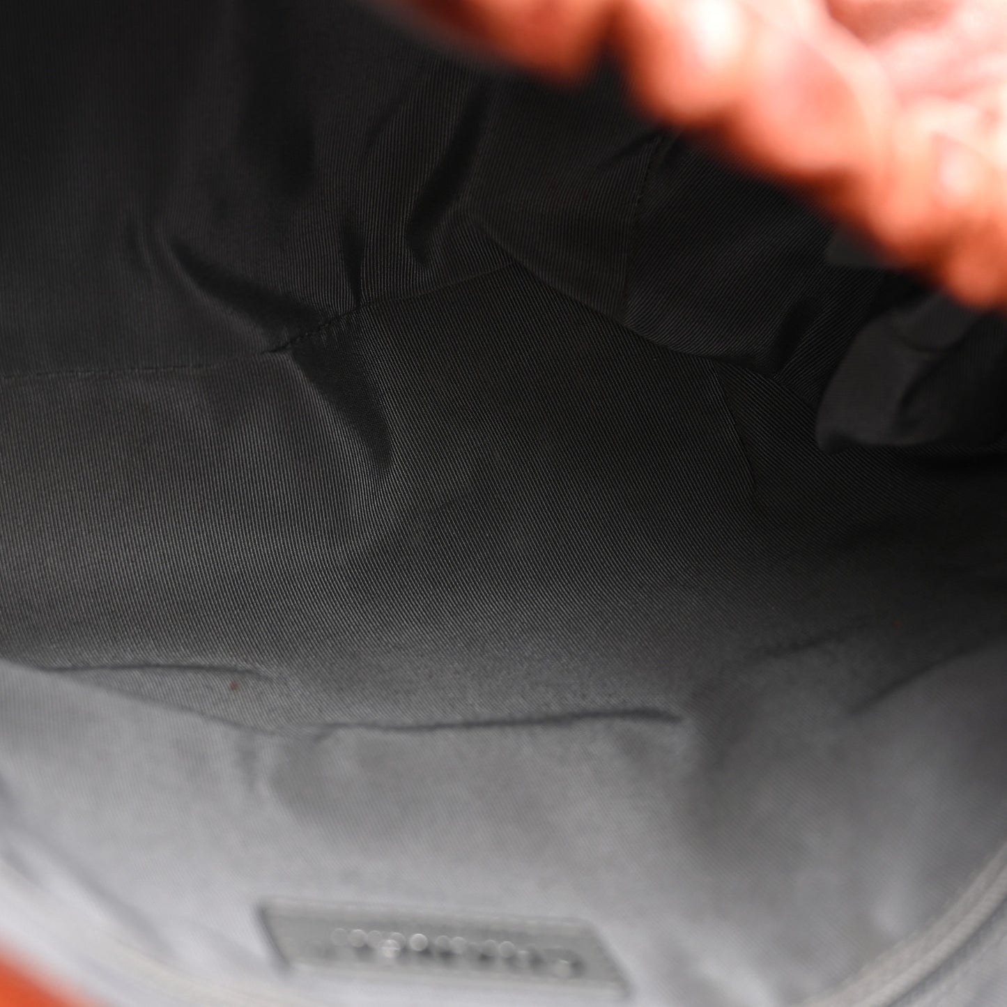 Crumpled Caviar Quilted Maxi Elastic Flap Light Brown