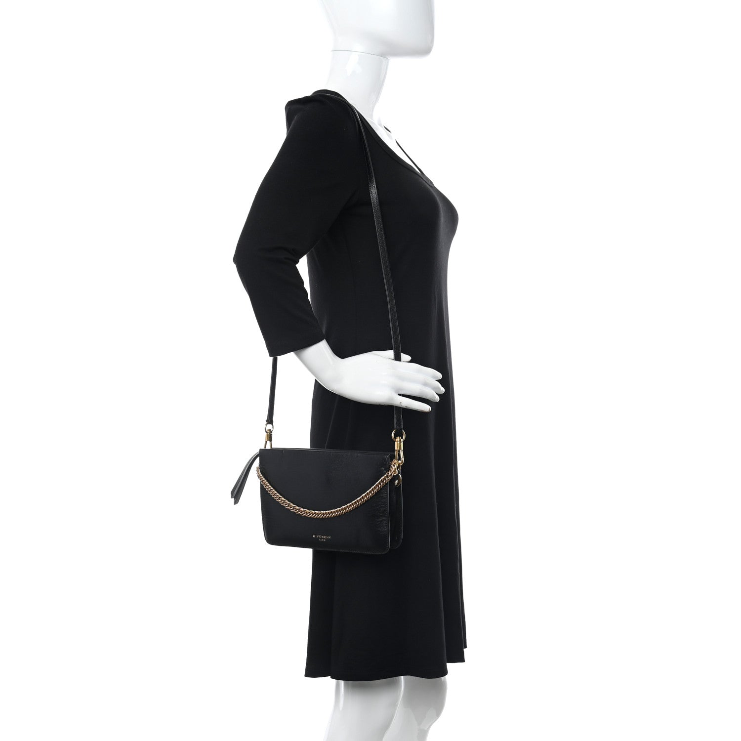 Givenchy Textured Calfskin Cross 3 Crossbody Bag Black 2 of 10