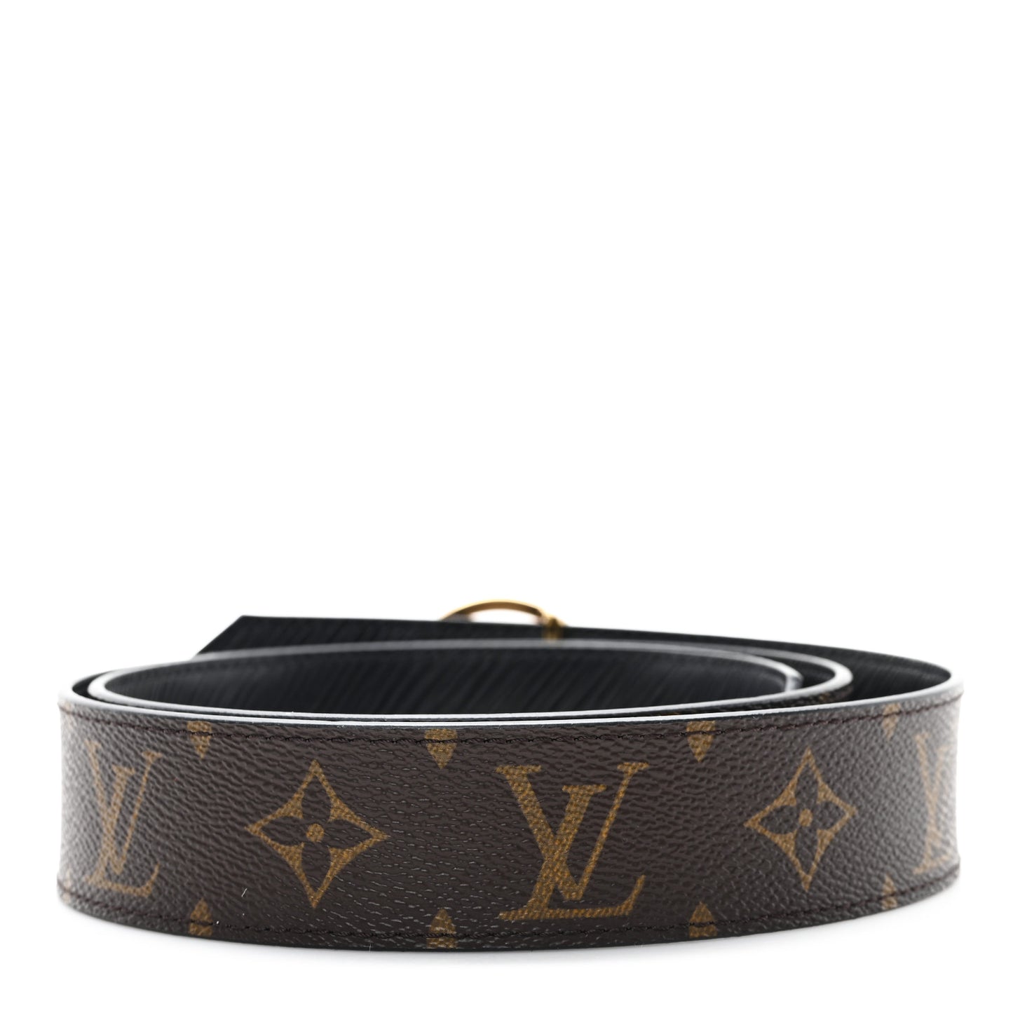 Monogram Epi 35mm LV Circle Reversible Belt 90 36 Black
