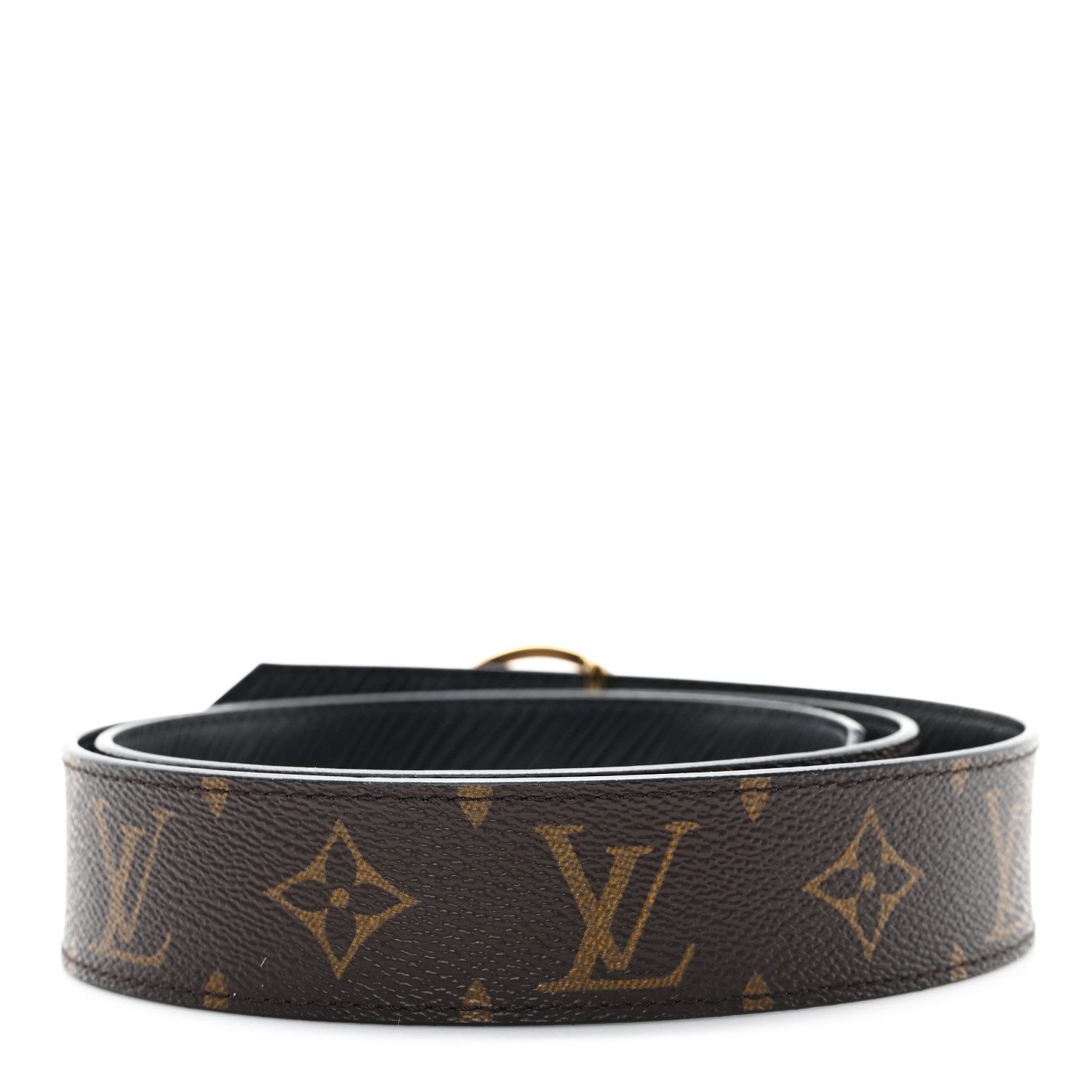 Louis Vuitton Monogram Epi 35mm LV Circle Reversible Belt 90 36 Black 2 of 4