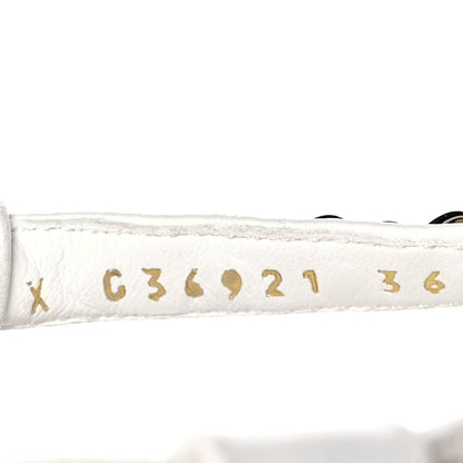 Chanel Lambskin Chain CC Thong Espadrille Sandals 36 White 8 of 8