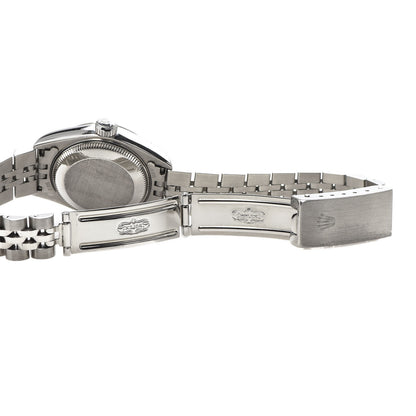 Rolex Stainless Steel 18K White Gold Diamond 26mm Oyster Perpetual Datejust Watch Silver 69174 5 of 5