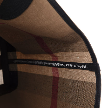 Burberry Coated Canvas Mega Check Medium Doodle Tote Black 8 of 9