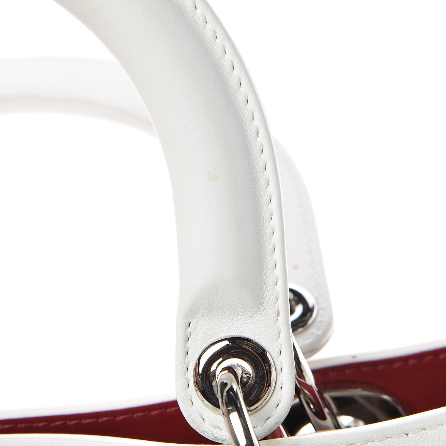 Christian Dior Calfskin Paradise Medium Diorissimo Tote White 10 of 15