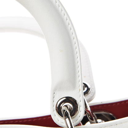 Christian Dior Calfskin Paradise Medium Diorissimo Tote White 10 of 15