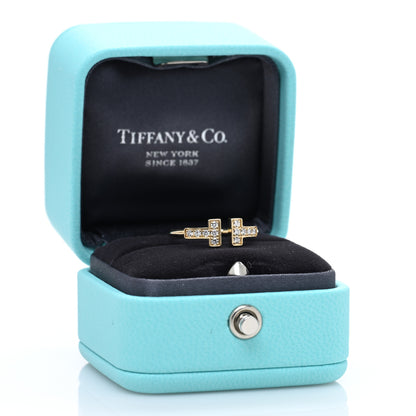 Tiffany 18K Yellow Gold Diamond T Wire Ring 47 4 5 of 5