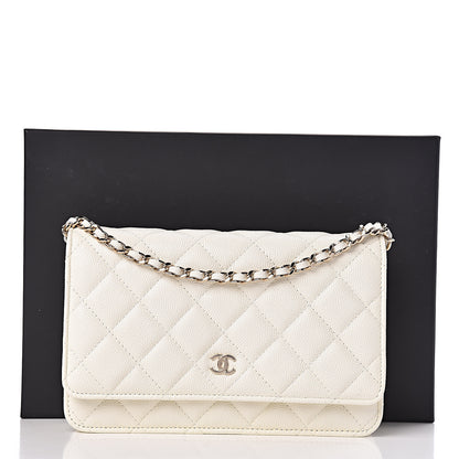 Chanel Caviar Quilted Wallet On Chain WOC White 12 of 12