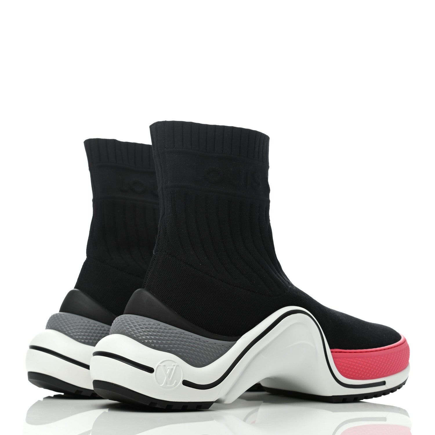 Louis Vuitton Stretch Textile LV Archlight Sneaker Boots 40.5 Fuchsia Black 4 of 8