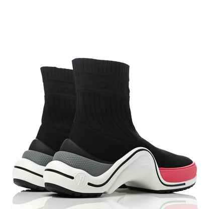 Louis Vuitton Stretch Textile LV Archlight Sneaker Boots 40.5 Fuchsia Black 4 of 8