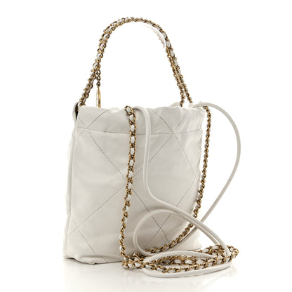Chanel Shiny Calfskin Quilted Mini Chanel 22 White 3 of 11
