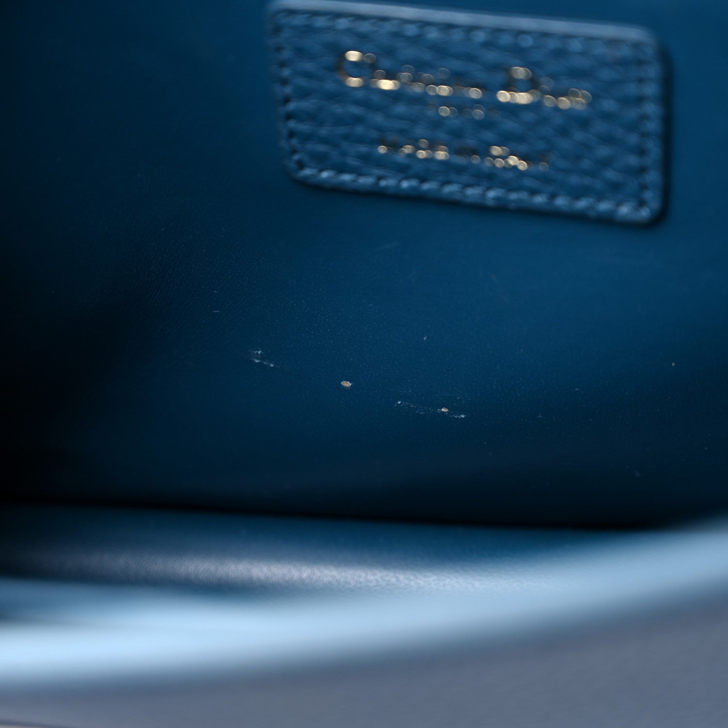 Christian Dior Grained Calfskin 30 Montaigne Flap Bag Blue 9 of 11
