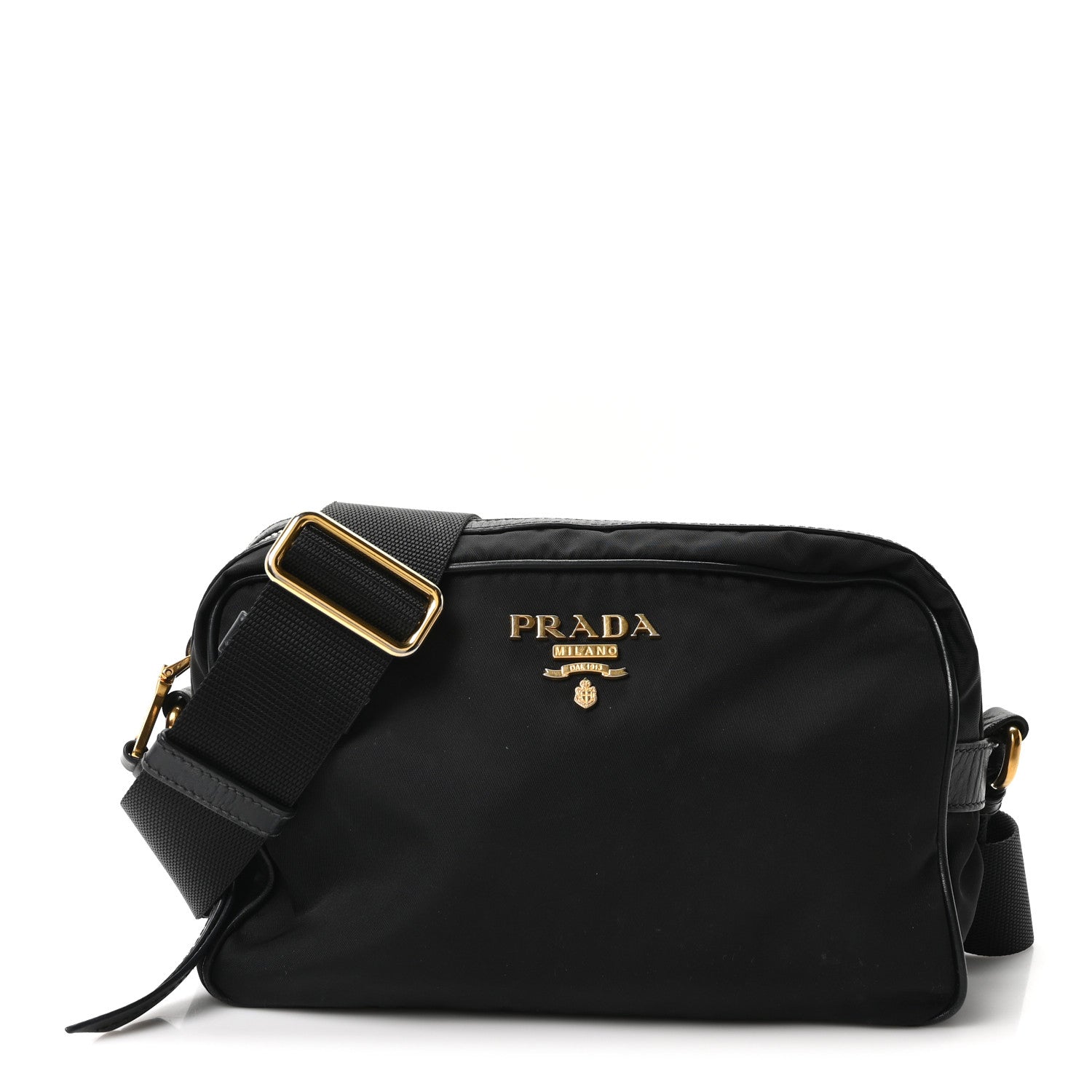 Prada Tessuto Nylon Soft Calf Camera Bag Black 1 of 10