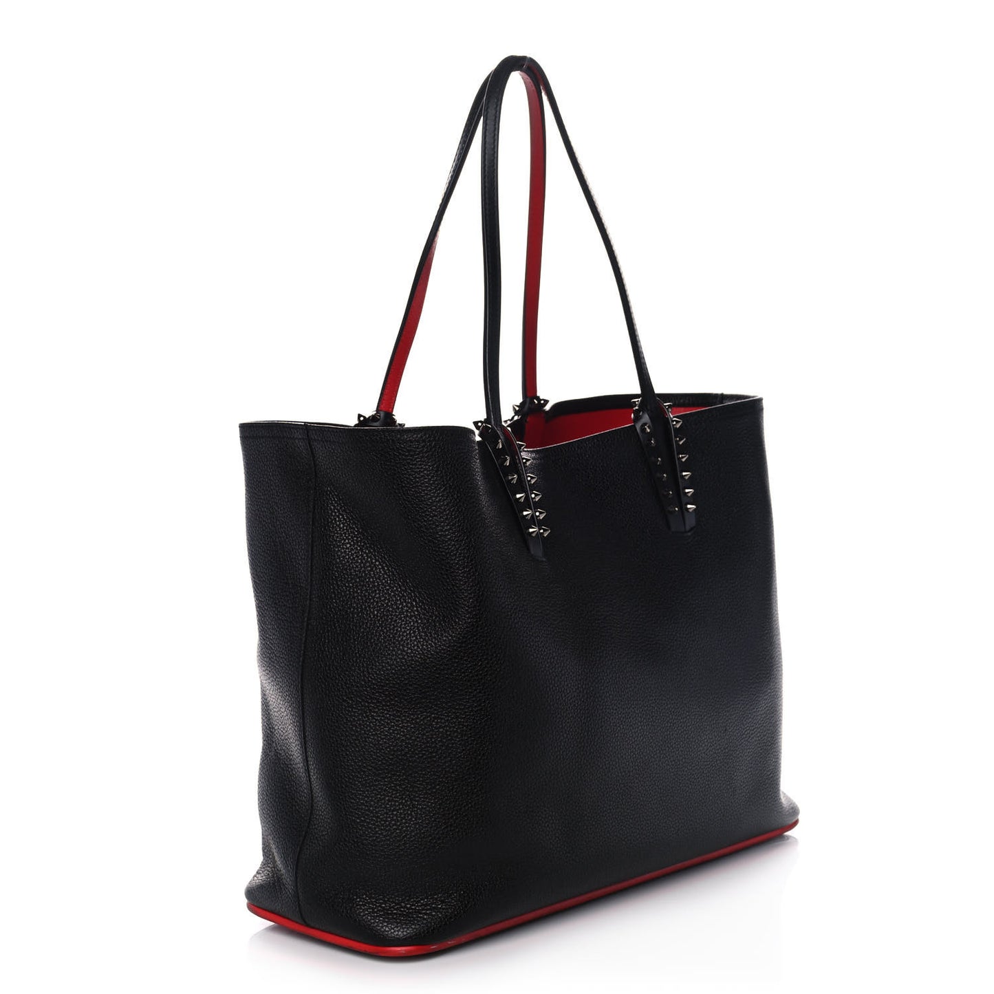 Calfskin Spikes East West Cabata Tote Black